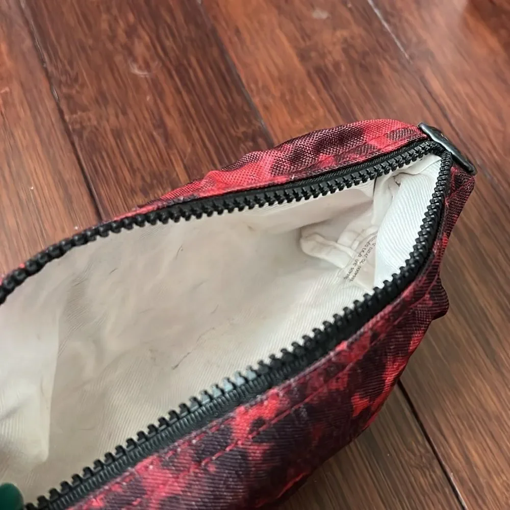 GA-DE Cosmetic Case - Red & Black Washable Zip Cosmetic Pouch - Like New